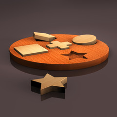 Steckspiel - Brettspiel Holz