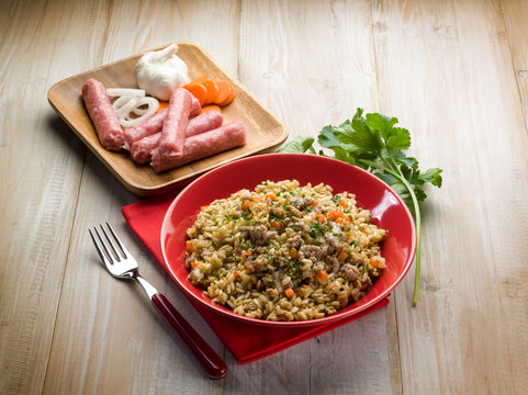 rice with sausage