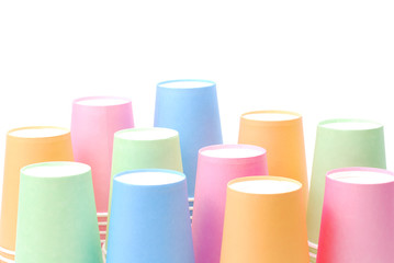 arrangement of recycling colorful paper glass