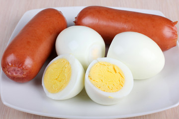 Egg and sausage