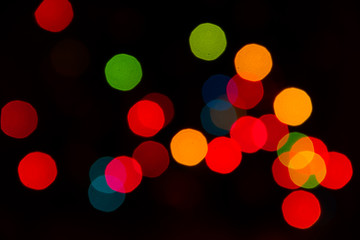 Colorful bokeh light