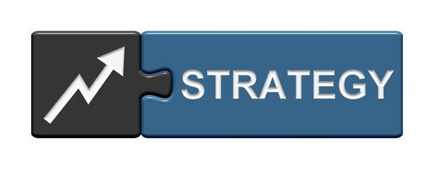Puzzle-Button grau blau: Strategy