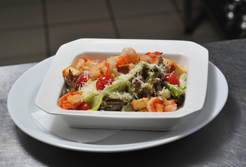 dish with seafood