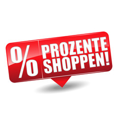 Prozente shoppen! Button, Icon