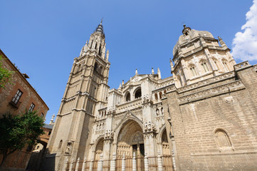 The Cathedral in the historic city of Toledo in Spain