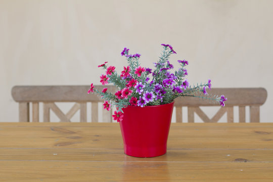 flowerpot on table
