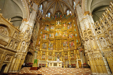 The Cathedral in the historic city of Toledo in Spain - obrazy, fototapety, plakaty