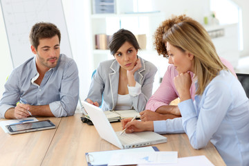 Young business people in a meeting