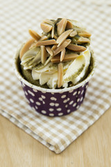 Tasty cupcake with butter cream