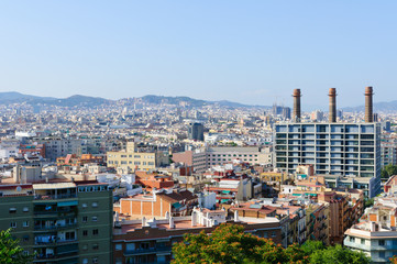 Naklejka premium Cityscape of Barcelona, Spain
