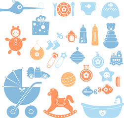 one-colour baby elements