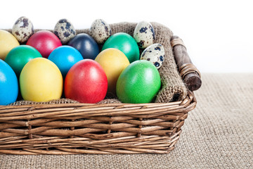 Easter eggs in the basket