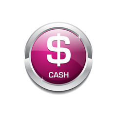 Cash Circular Rounded  Vector Icon Button