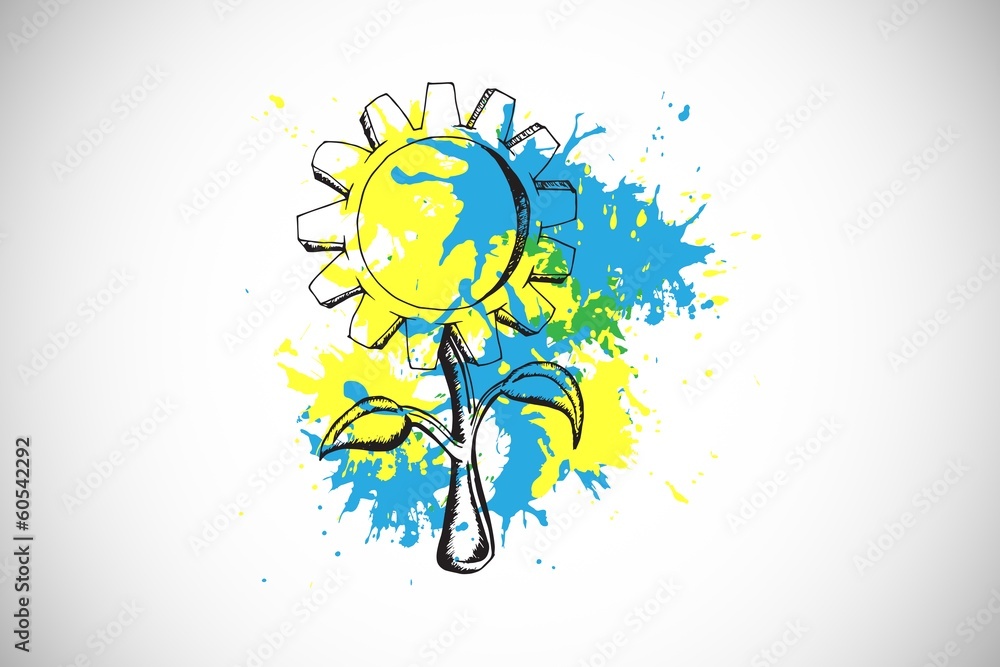 Poster Composite image of white background with vignette