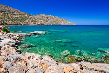 Obraz premium Turquise water of Mirabello bay on Crete, Greece