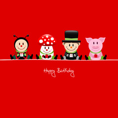 Ladybug, Fly Agaric, Chimney Sweeper & Pig Gifts Red