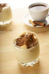 Tiramisu with Chocolate in Glass