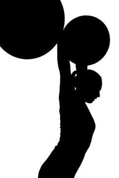 Lady Weight Lifter Silhouette