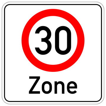 Tempo 30 30er Zone  #140120-svg13