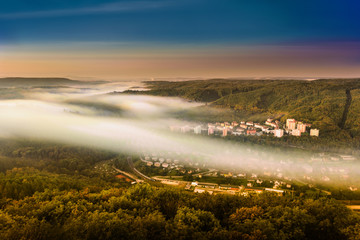 Fog over a valley 1