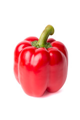 Red bell pepper isolated on white background