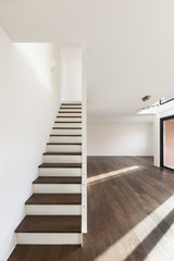 beautiful interior of a new apartment, staircase