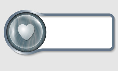 text frame for any text and transparent heart