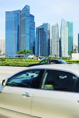 Naklejka premium Singapore traffic