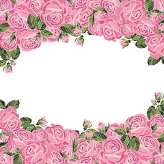 romantic roses frame