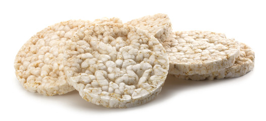 Corn crackers isolated on white background 