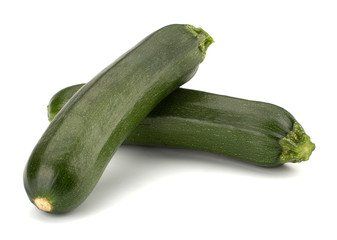 fresh vegetable zucchini isolated on white background