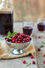 Cranberries and red wine