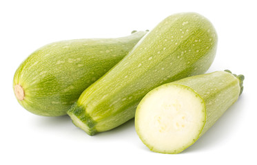 Fresh vegetable marrow isolated on white background