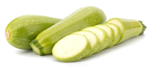 Fresh vegetable marrow isolated on white background