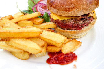 American cheese burger