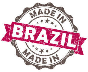 made in BRAZIL pink grunge seal