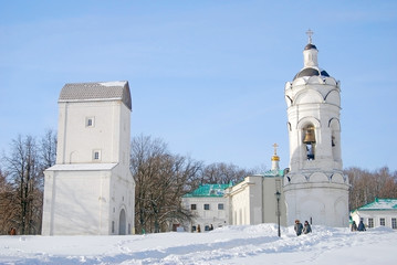 Old architecture of Kolomenskoye park
