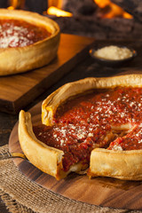 Chicago Style Deep Dish Cheese Pizza