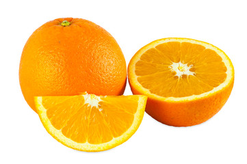 Oranges on white backgound