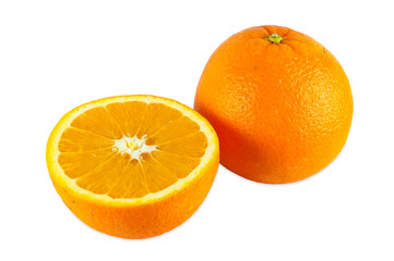 Oranges on white backgound
