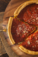 Chicago Style Deep Dish Cheese Pizza