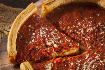 Chicago Style Deep Dish Cheese Pizza