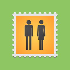 Mail stamp with an icon