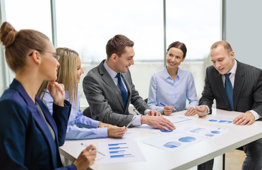smiling business team at meeting