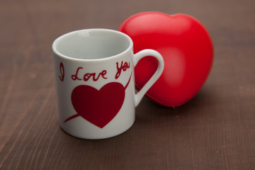coffee cup and a heart