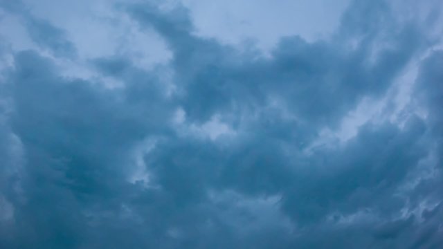 Evening cloudy sky timelapse