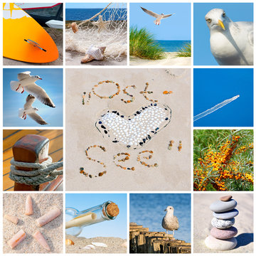 Collage mit Ostsee-Motiven