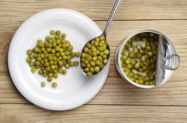 Canned green peas