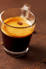Coffee cup and beans