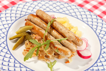sausages with cabbage